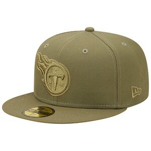 Men's New Era Olive Tennessee Titans Color Pack 59FIFTY Fitted Hat NWOT Size 7